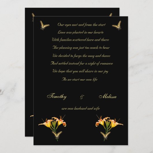 Aankondiging van de ontwikkeling van Lilies en But (Voorkant / Achterkant)