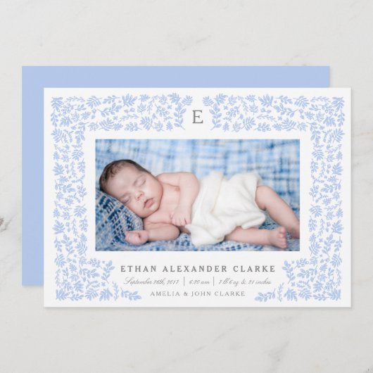 Aankondiging van de oogst Flowers Birth (Voorkant / Achterkant)