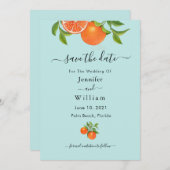 Aankondiging van de oranje waterverf Citrus (Voorkant / Achterkant)