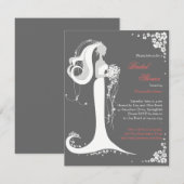 Aankondiging van de partij Elegant Bride Vrijgezel (Voorkant / Achterkant)