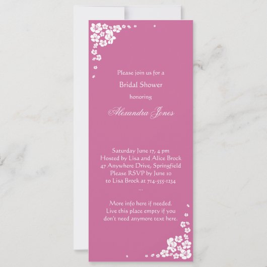 Aankondiging van de partij Elegant Bride Vrijgezel (Achterkant)