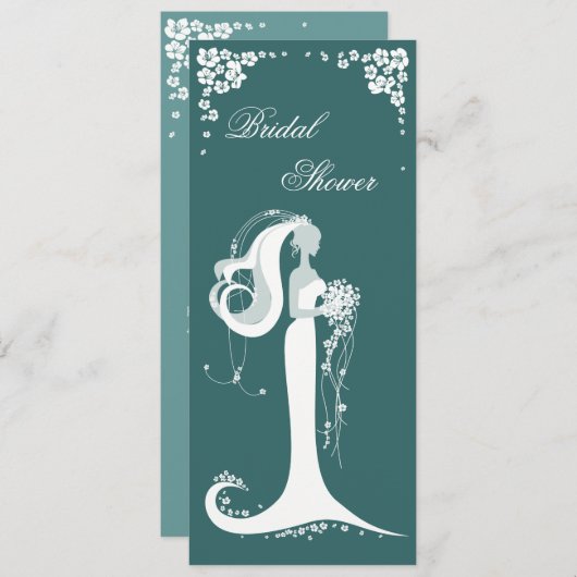 Aankondiging van de partij Elegant Bride Vrijgezel (Voorkant / Achterkant)