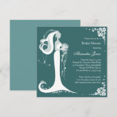 Aankondiging van de partij Elegant Bride Vrijgezel (Voorkant / Achterkant)
