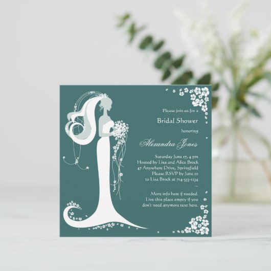 Aankondiging van de partij Elegant Bride Vrijgezel (Staand voorkant)