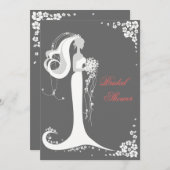 Aankondiging van de partij Elegant Bride Vrijgezel (Voorkant / Achterkant)