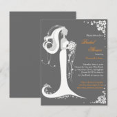 Aankondiging van de partij Elegant Bride Vrijgezel (Voorkant / Achterkant)