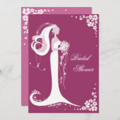 Aankondiging van de partij Elegant Bride Vrijgezel (Voorkant / Achterkant)