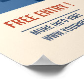 Aankondiging van de partij Jazz-retro-muziekposter Poster (Hoek)