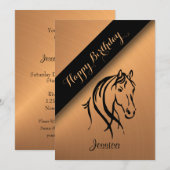 Aankondiging van de partij koperen paardenvogels (Voorkant / Achterkant)