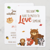 Aankondiging van de Partij van de adoptie - Uitnod (Voorkant / Achterkant)