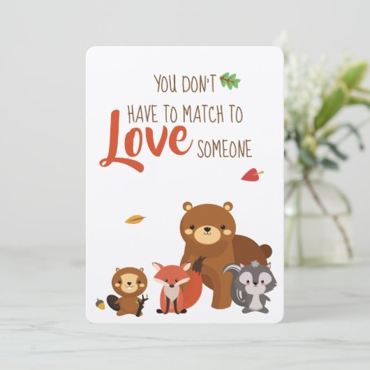 Aankondiging van de Partij van de adoptie - Uitnod (Staand voorkant)