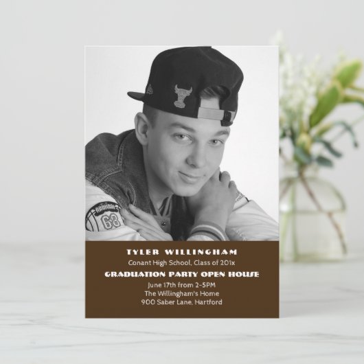 Aankondiging van de Partij van de Fotografie van h (Staand voorkant)