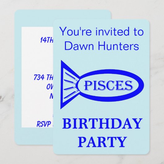 Aankondiging van de Partij van het Ster van Pisces (Voorkant / Achterkant)