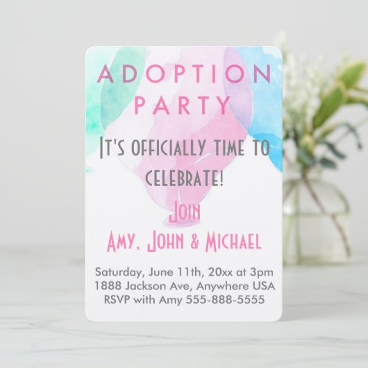 Aankondiging van de Partij voor Pink & Blauwe Luch (Staand voorkant)