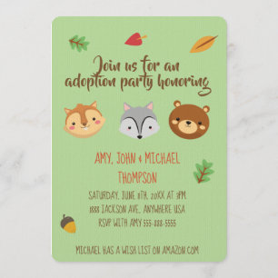 Aankondiging van de partij Woodland Adoption - Uit