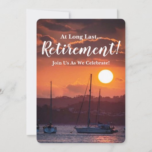 Aankondiging van de Pensioenpartij - Zeilboot (Voorkant)