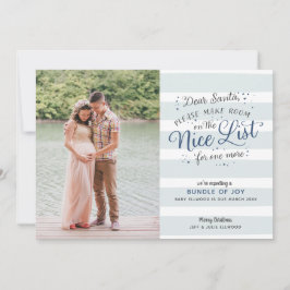 Aankondiging van de prettige kerstzwangerschap op 