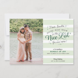 Aankondiging van de prettige kerstzwangerschap op 