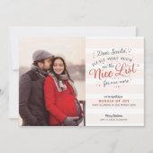 Aankondiging van de prettige kerstzwangerschap op  (Voorkant)