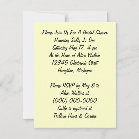 Aankondiging van de  Rain Shower Party (Achterkant)