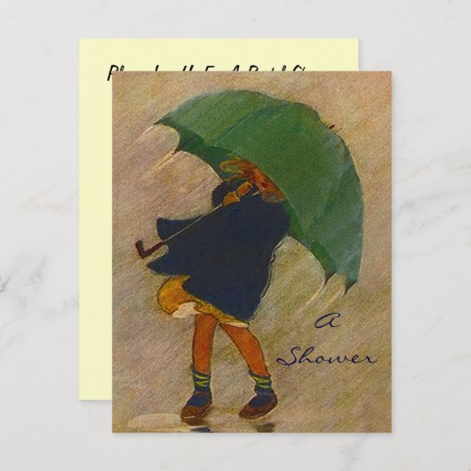 Aankondiging van de  Rain Shower Party (Voorkant / Achterkant)