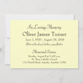 Aankondiging van de Ray of Light Memorial Service (Achterkant)