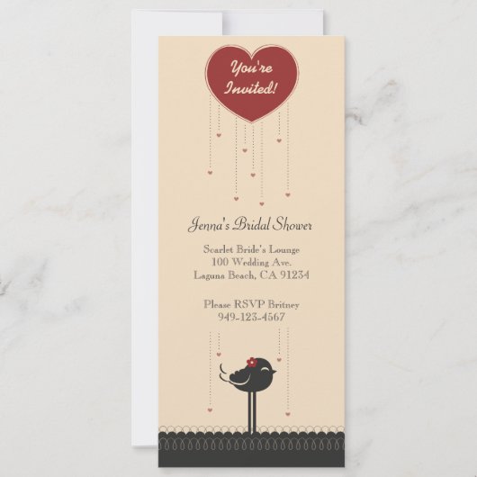 Aankondiging van de  rode en zwarte-liefdesbrij (Voorkant)