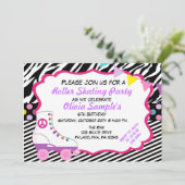 Aankondiging van de "Rollende Skating Party"-Zebra (Staand voorkant)