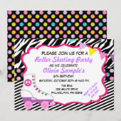 Aankondiging van de "Rollende Skating Party"-Zebra (Voorkant / Achterkant)