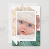 Aankondiging van de roze Big Flower Photo Card Bir (Voorkant)