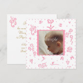 Aankondiging van de roze bloem (Voorkant / Achterkant)