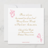 Aankondiging van de roze bloem (Achterkant)