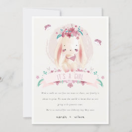 Aankondiging van de roze Floral Bunny & Birds Baby