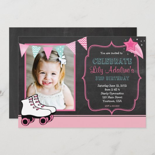 Aankondiging van de Schaats van Roller (Voorkant / Achterkant)