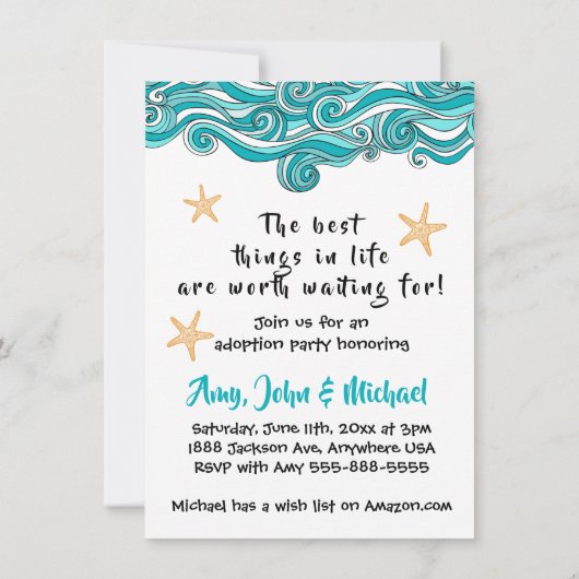 Aankondiging van de Starfish Adoption Party (Achterkant)