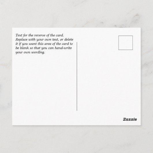 Aankondiging van de stijl van de Rol van het gedee Briefkaart (Achterkant)