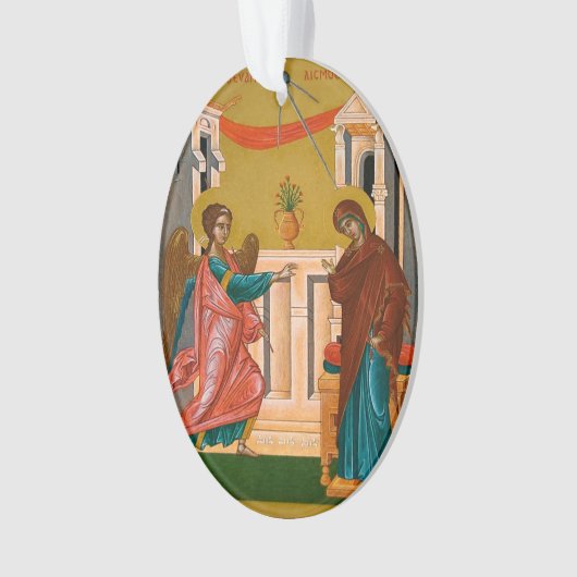 Aankondiging van de Theotokos-naamgeving Ornament (voorkant)
