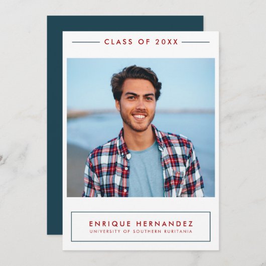 Aankondiging van de Trendy Afstudeerder Fotogradat (Voorkant / Achterkant)