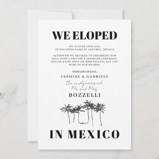 Aankondiging van de tropische beukenlopement (Achterkant)