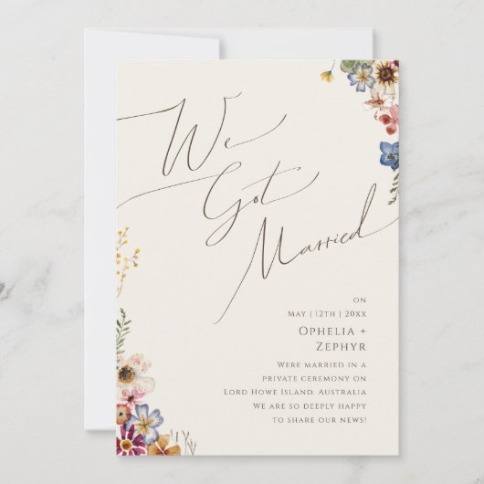 Aankondiging van de uitgave van Beige Wildflower G (Voorkant)