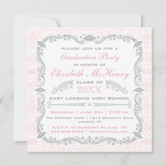 Aankondiging van de uitnodiging tot Afstuderen van (Voorkant)