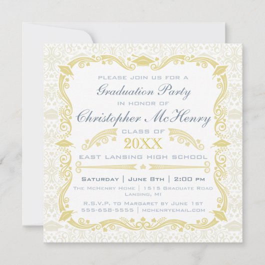 Aankondiging van de uitnodiging tot Afstuderen van (Voorkant)