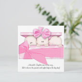 Aankondiging van de uitnodiging tot Baby shower va (Staand voorkant)