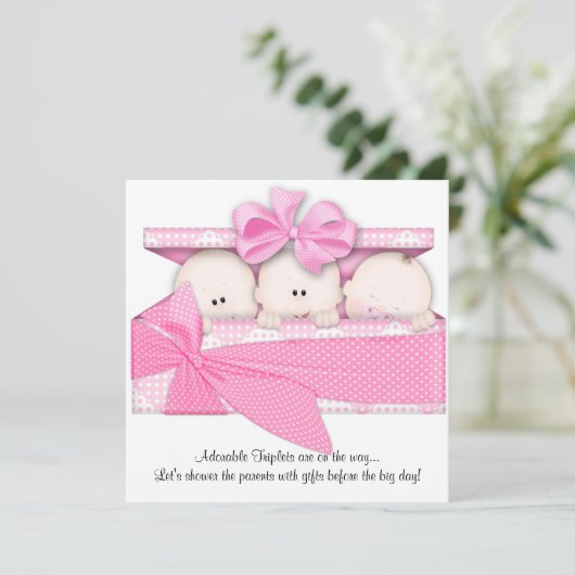 Aankondiging van de uitnodiging tot Baby shower va (Staand voorkant)