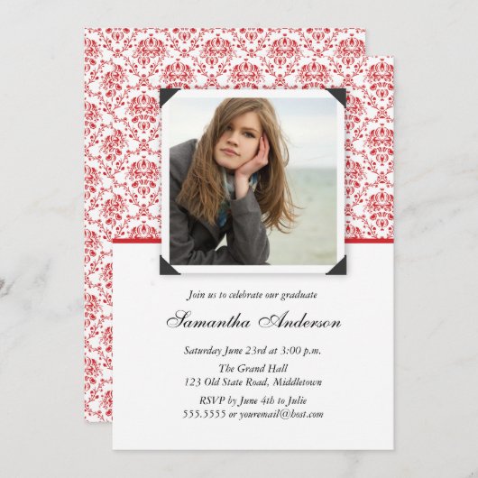 Aankondiging van de uitnodiging tot het Afstuderen (Voorkant / Achterkant)