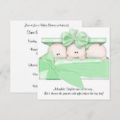 Aankondiging van de uitnodiging tot het Baby showe (Voorkant / Achterkant)