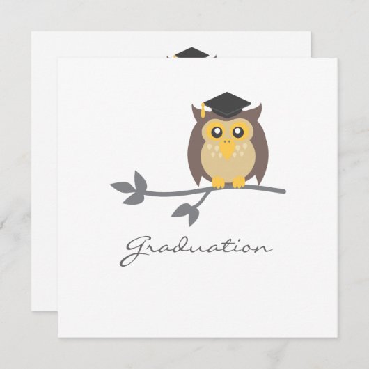 Aankondiging van de Uitnodiging van het Afstuderen (Voorkant / Achterkant)