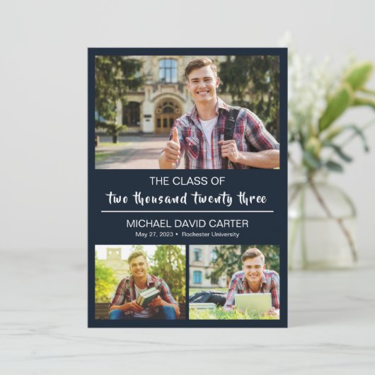 Aankondiging van de Universiteit van 2023 afstuder (Staand voorkant)