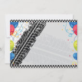 Aankondiging van de verjaardag met auto's en spore (Achterkant)