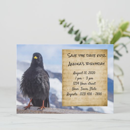 Aankondiging van de verjaardag Vat sparen de Datum (Staand voorkant)